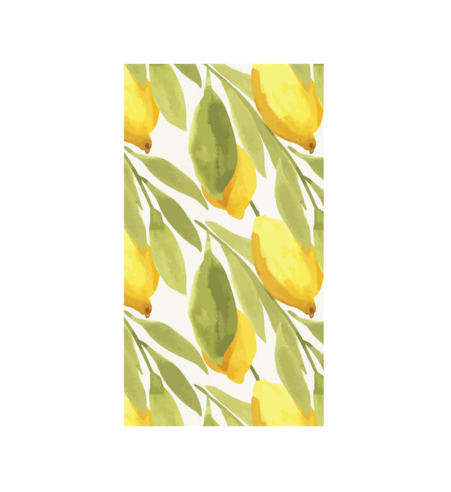 Lemon Printed Guest Napkin - Yellow