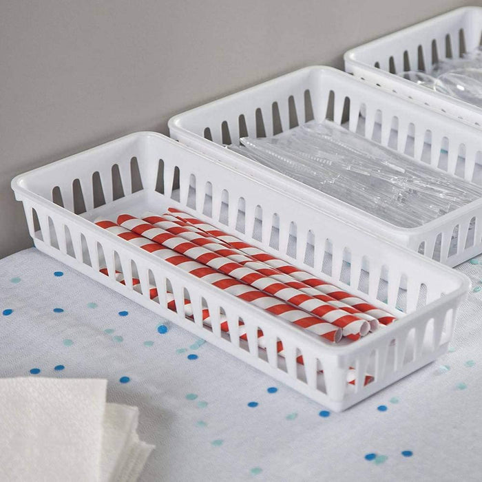 Sterilite Slim Storage Tray - White