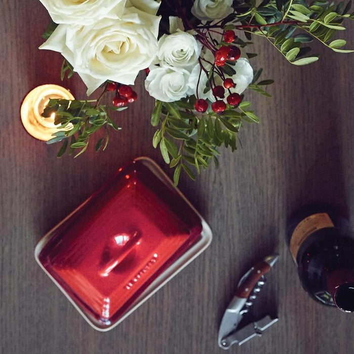 Heritage Butter Dish - Cerise