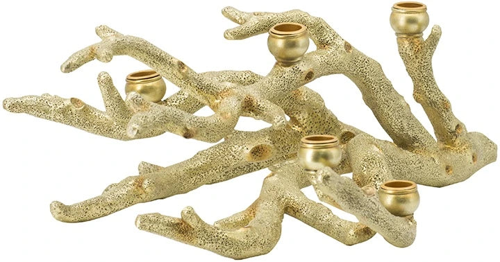 Champagne Tree Branch Candle Holder