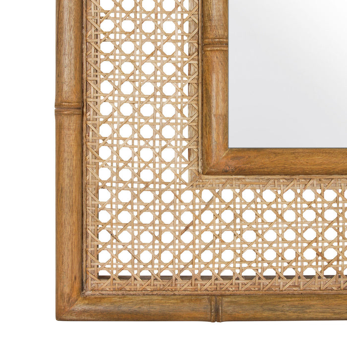 Palm Rectangular Cane Mirror