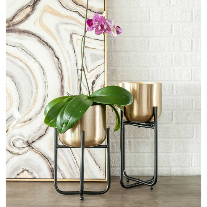 Sona Metal Planter With Stand - Large