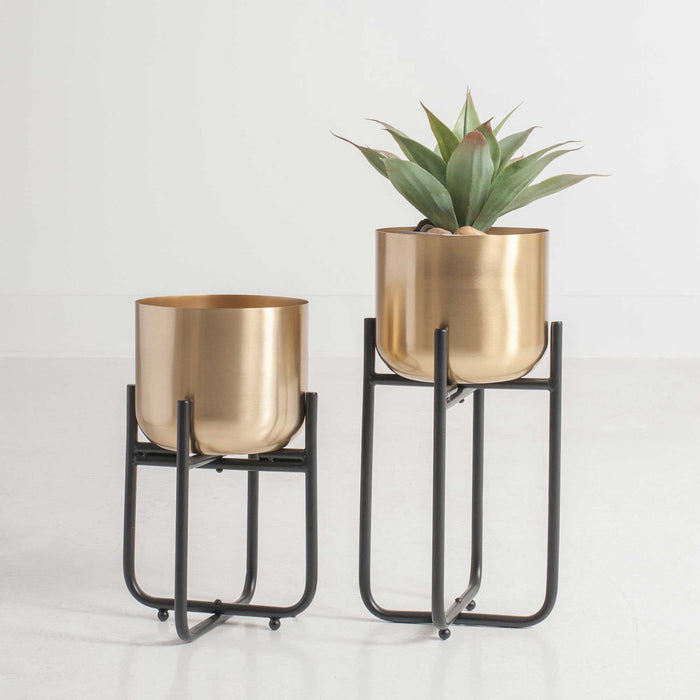 Sona Metal Planter With Stand - Large