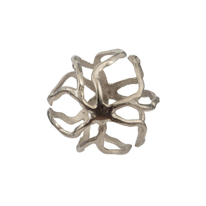 Silver Wave Sphere Decor