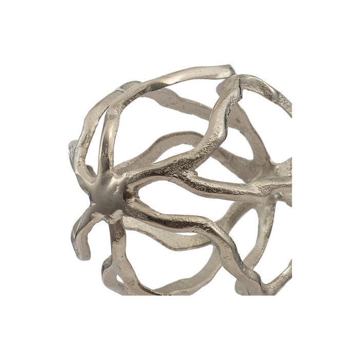 Silver Wave Sphere Decor