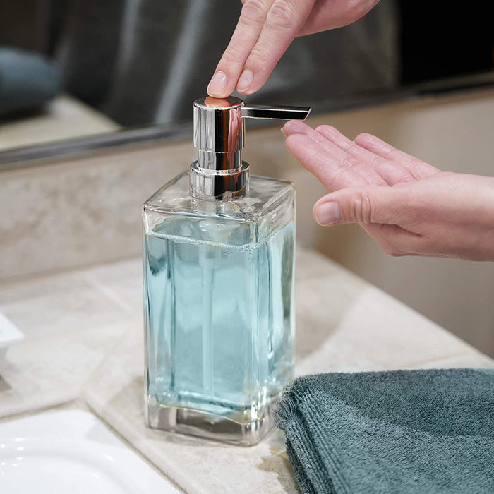 Tall Glass Soap Pump