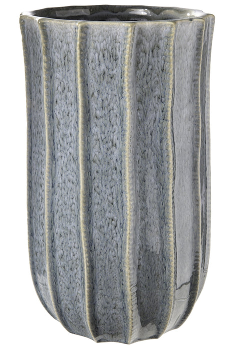 Ceramic Embossed Tan Vase