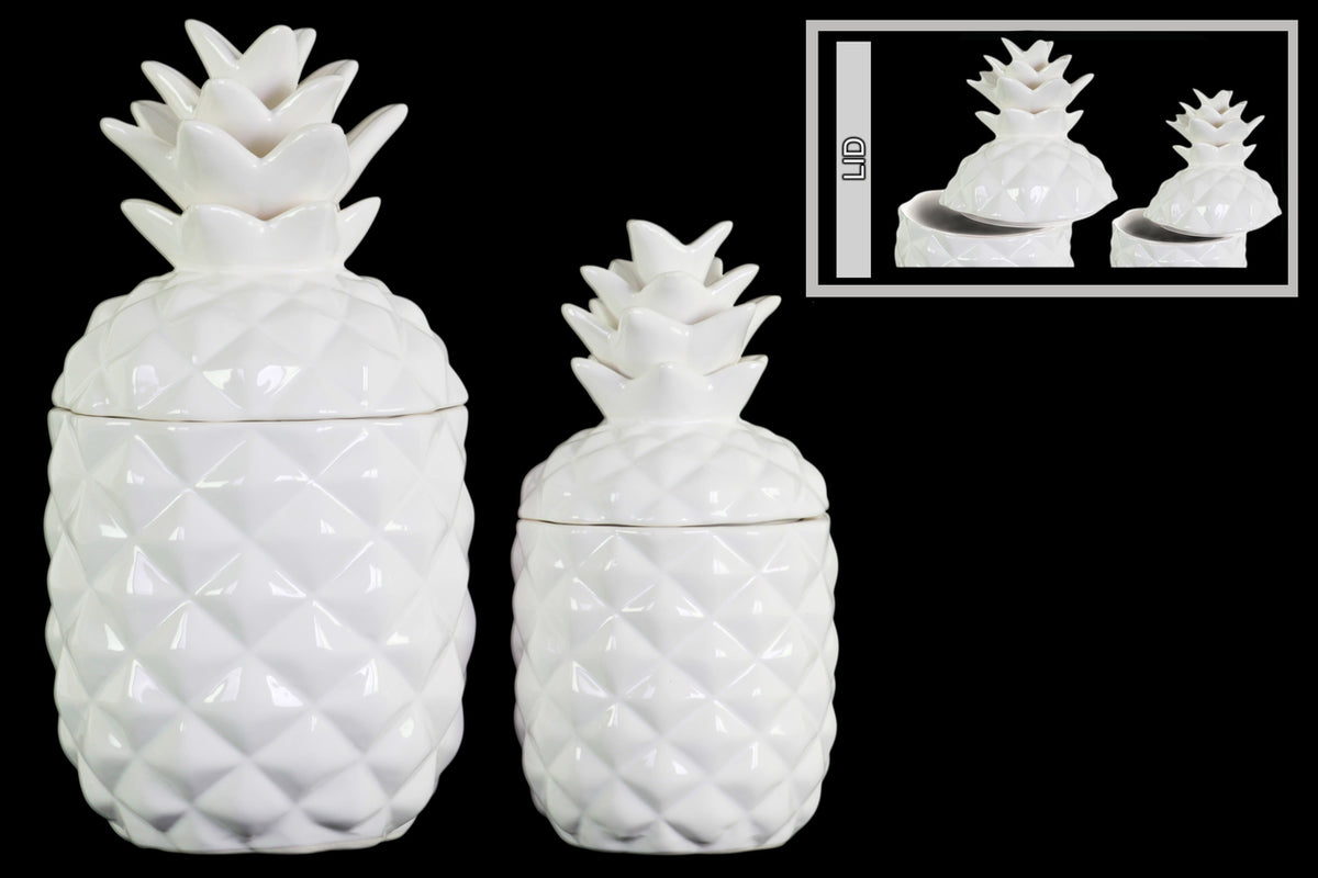 Ceramic Pineapple Canister — BDC Living
