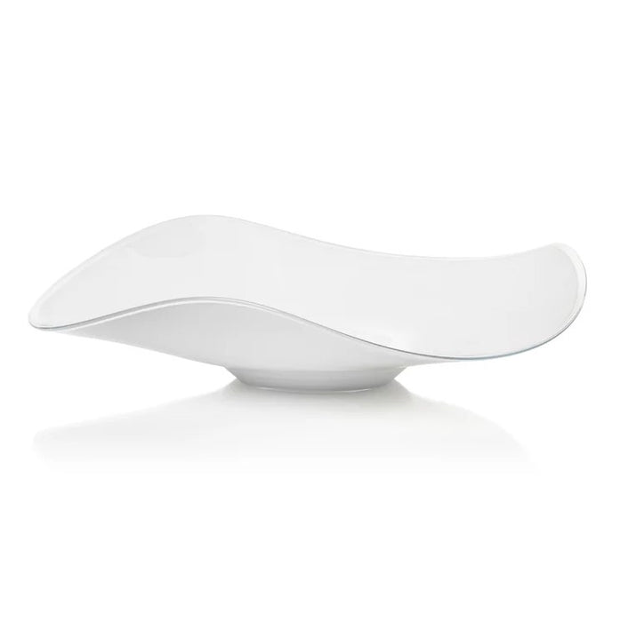 Lagoon Scissor Cut Wave Bowl - Opal White