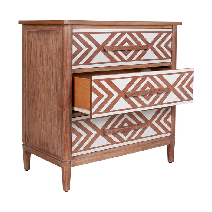 Sophie 3-Drawer Chest - Dark Brown