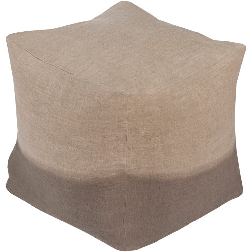 Dip Dyed Khaki Pouf