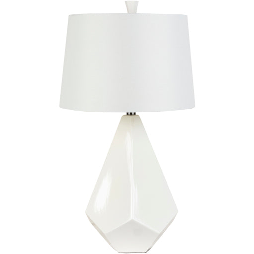 Enigma White Glazed 27" Lamp