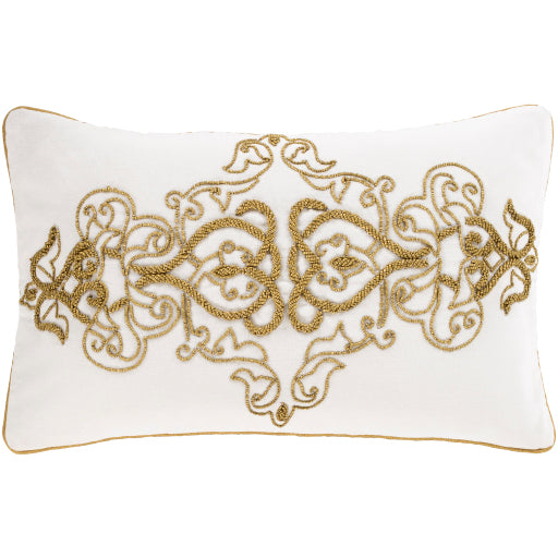 Envie White/Gold Pillow