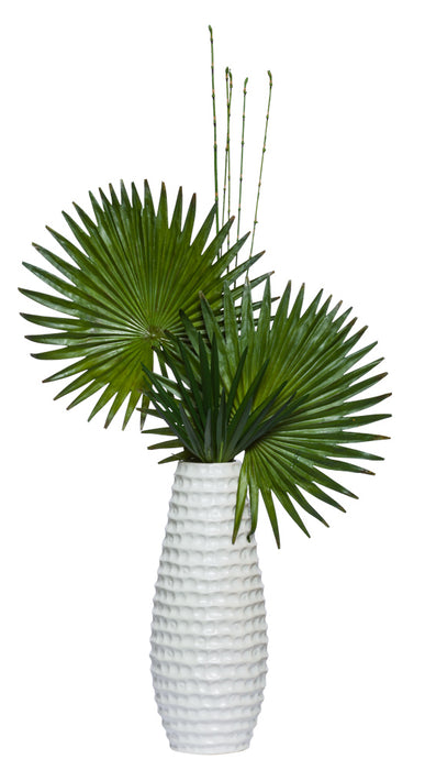 Fan Palm & Bamboo Cleo Vase