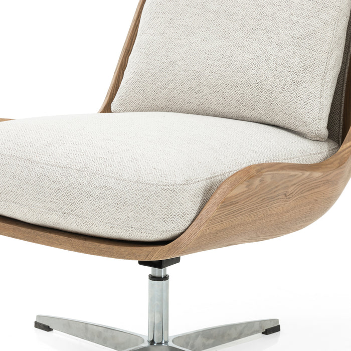Burbank Swivel Chair - Noble Platinum