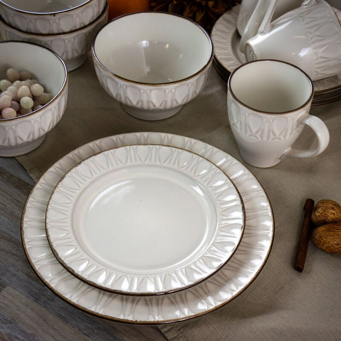 Gibson Elite Golden Halo 16-Piece Dinnerware Set