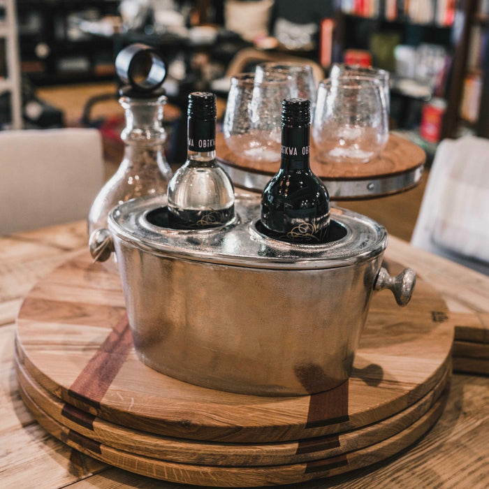 Aluminum Two Bottle Wine Holder