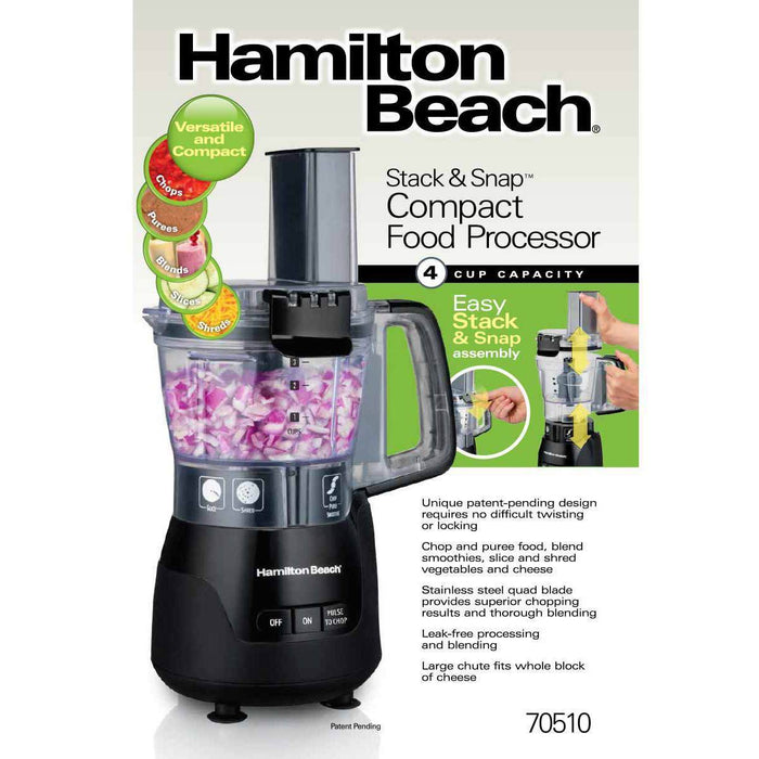 Hamilton Beach Snap & Stack 4 Cup Food Processor