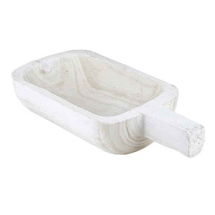White Single Handle Bowl