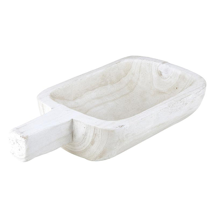 White Single Handle Bowl
