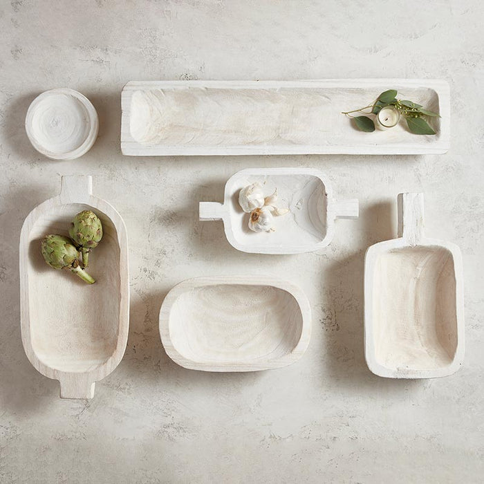White Single Handle Bowl