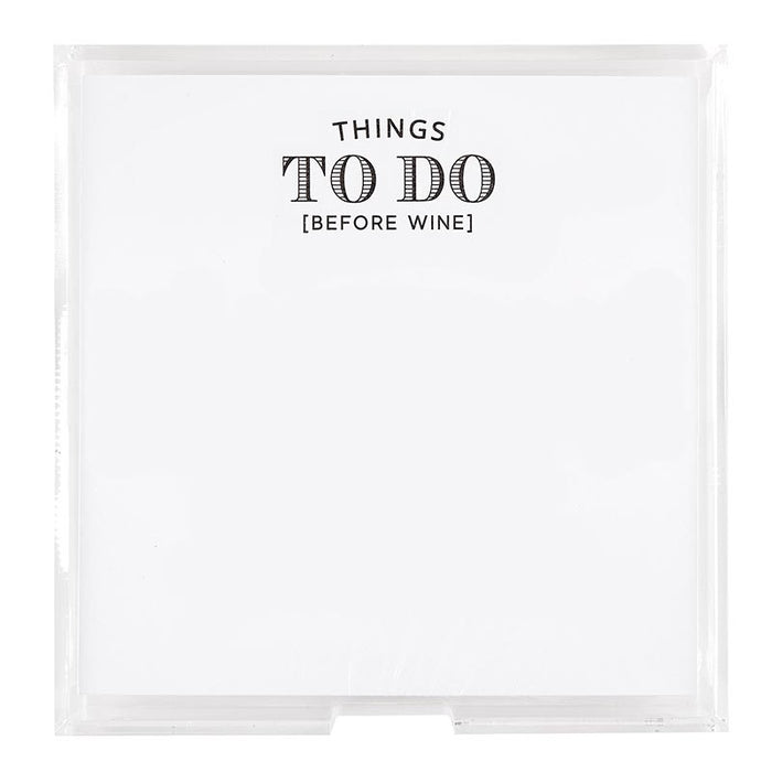 Before Wine Notepaper In Tray