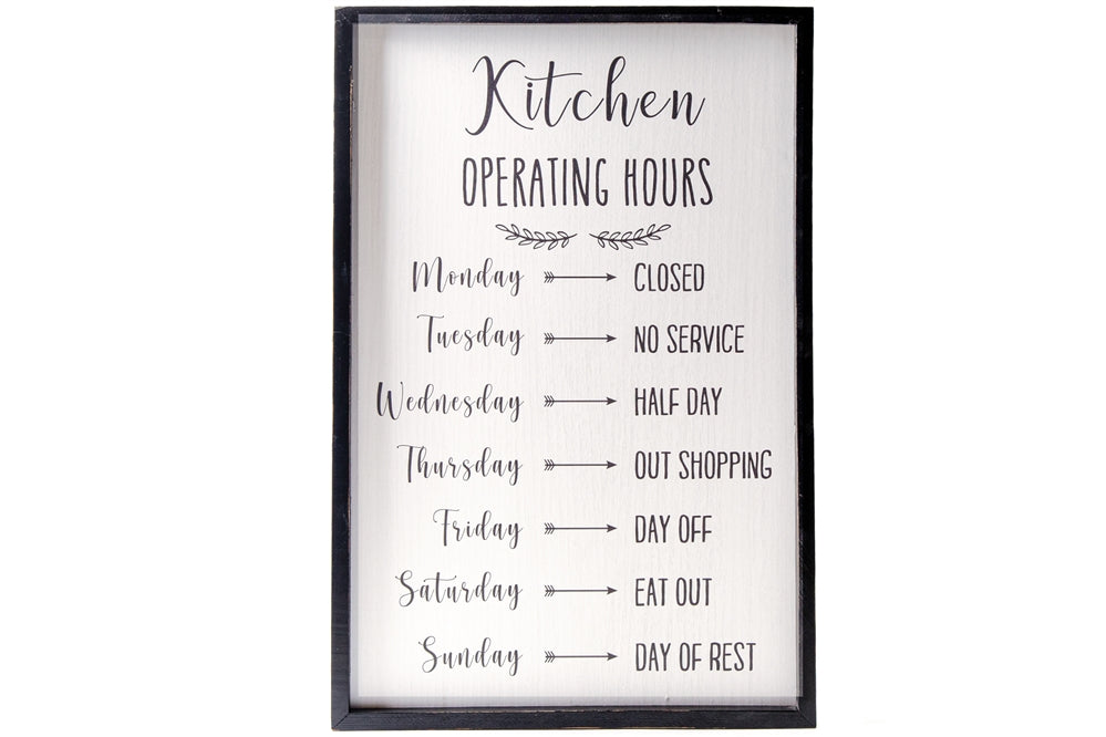 Kitchen Operating Hours Art