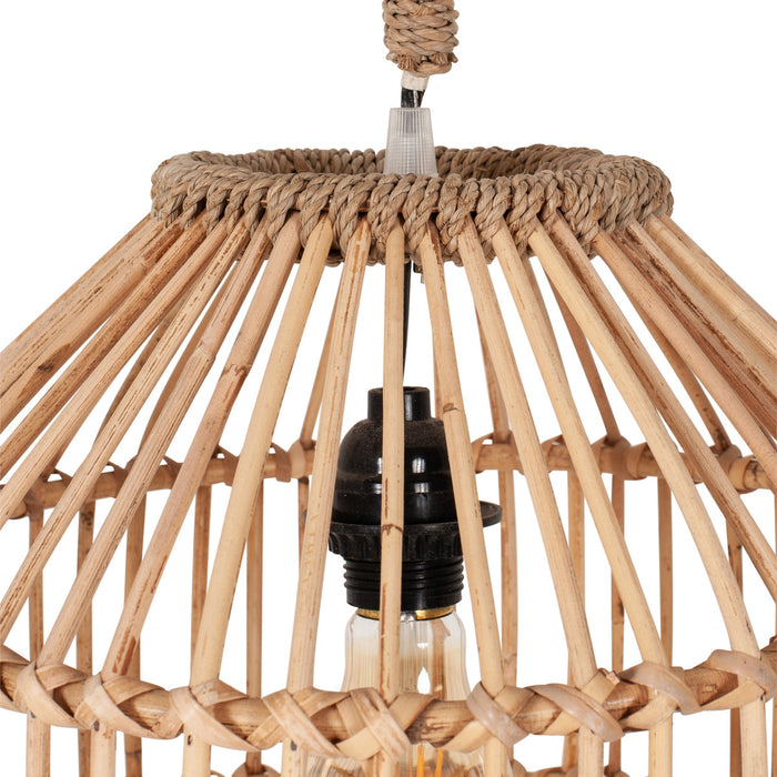 Maris Rattan Scalloped Edge Pendant