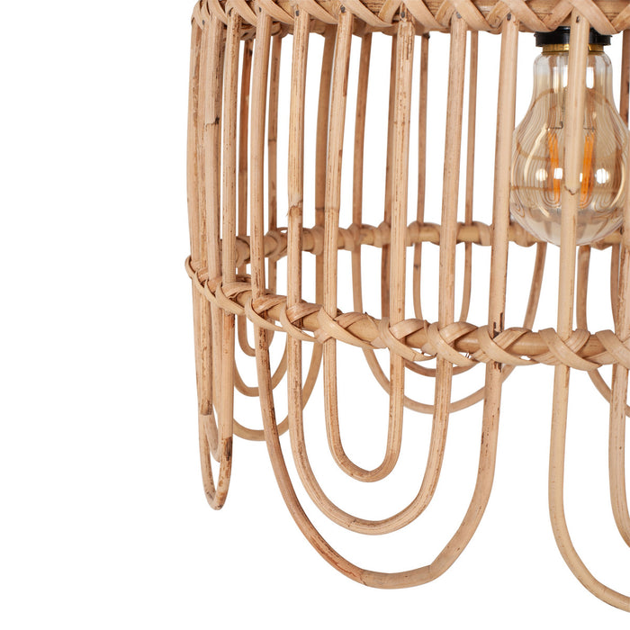 Maris Rattan Scalloped Edge Pendant