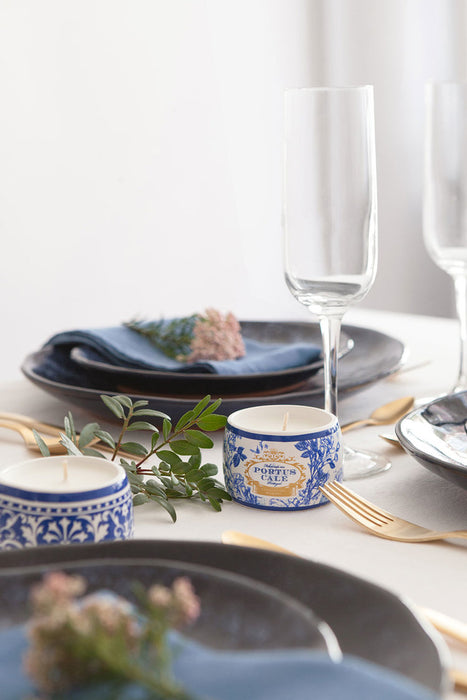 Gold & Blue Tea Light Candle Gift Set