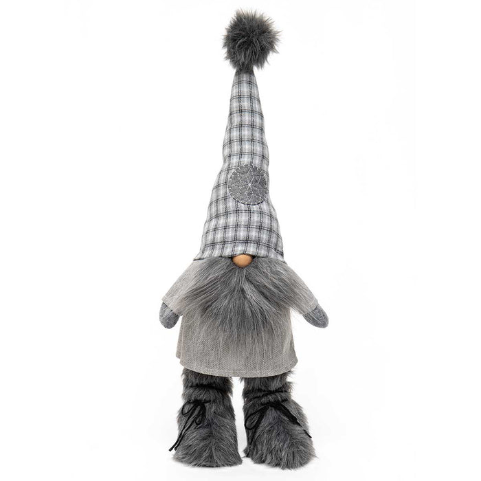 Oskar Standing Grey Fur Gnome