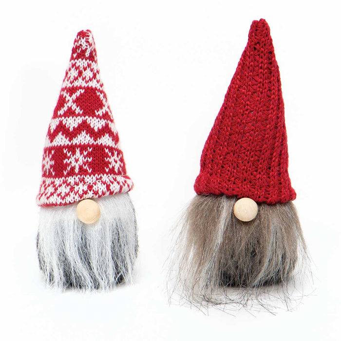 Wee Red Gnome With Knit Hat
