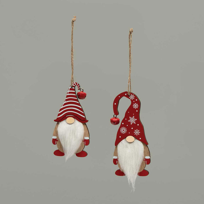 Gnome Wood Ornament - Assorted
