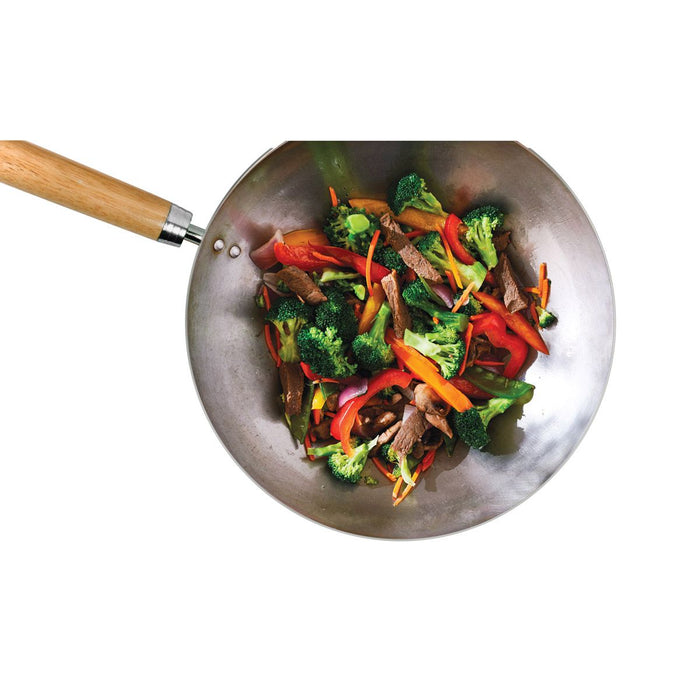 Helen's Asian Kitchen Carbon Steel Round Bottom Wok