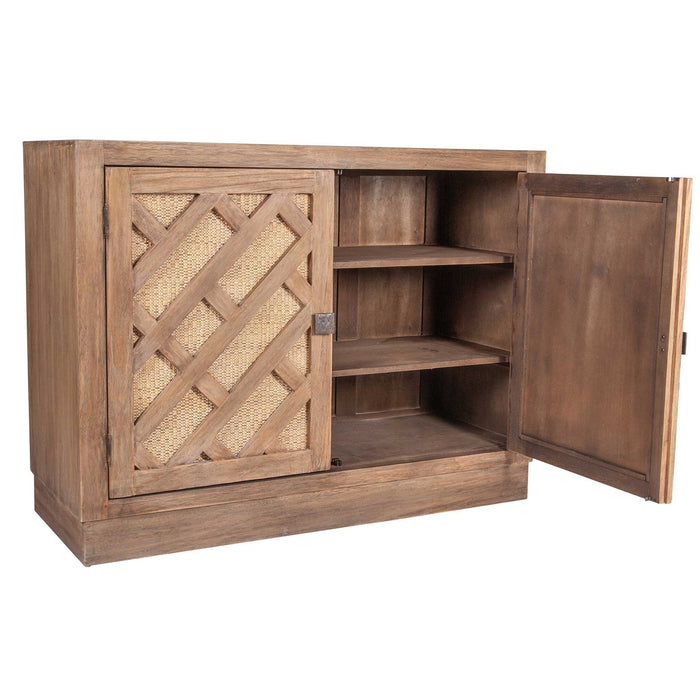 Gladys Cane Inset 2-Door Cabinet