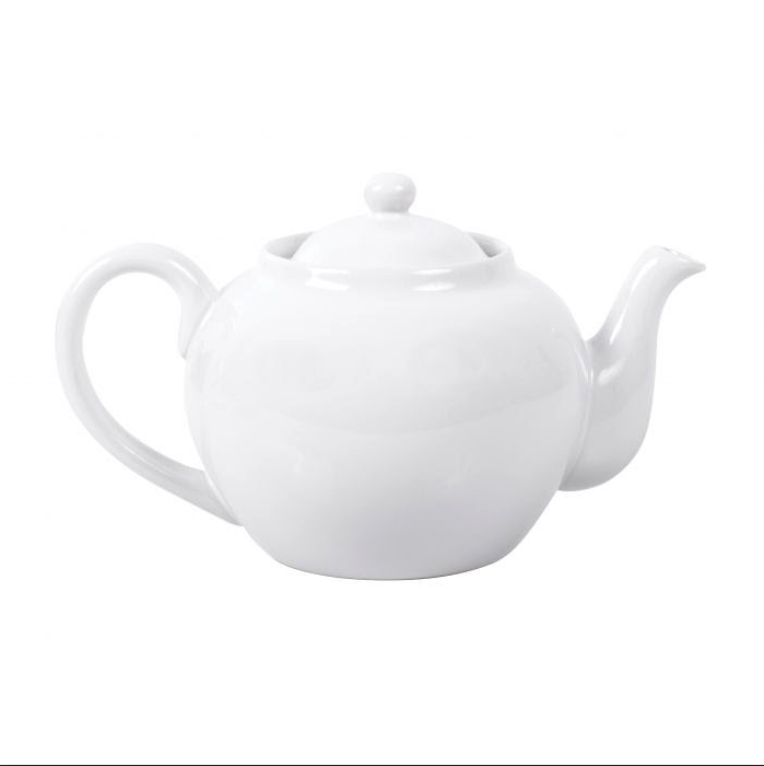 White Teapot - Stainless Steel Infuser