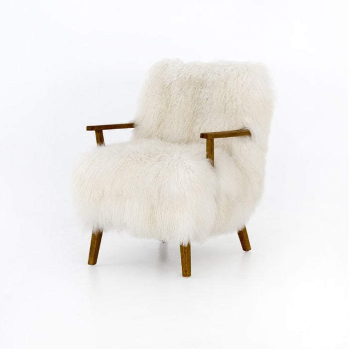 Ashland Armchair - Mongolia Cream Fur