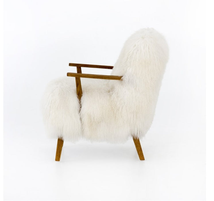 Ashland Armchair - Mongolia Cream Fur