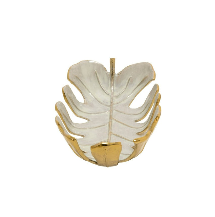 18" Leaf Bowl - Champagne