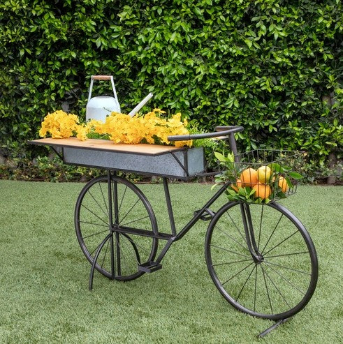 Metal Bicycle Planter