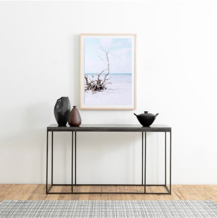 Harlow Console Table - Bluestone / Gunmetal