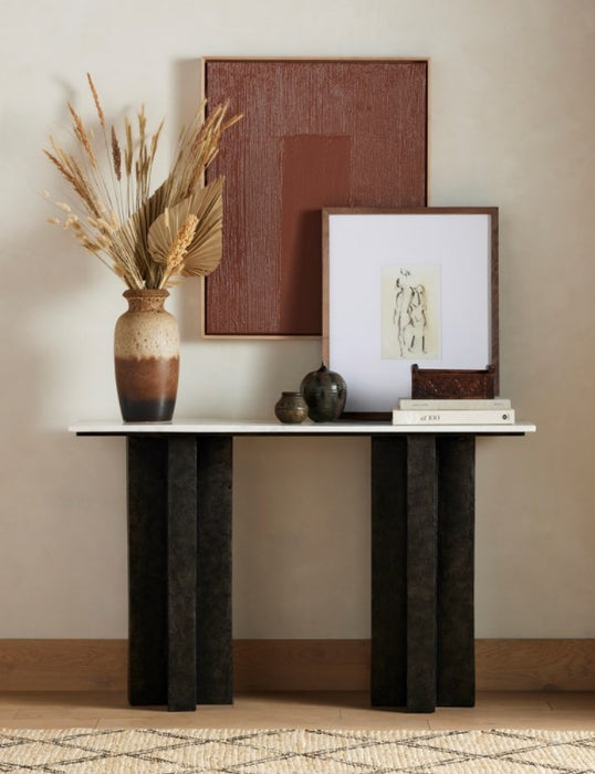 Terrell Console Table - Raw Black