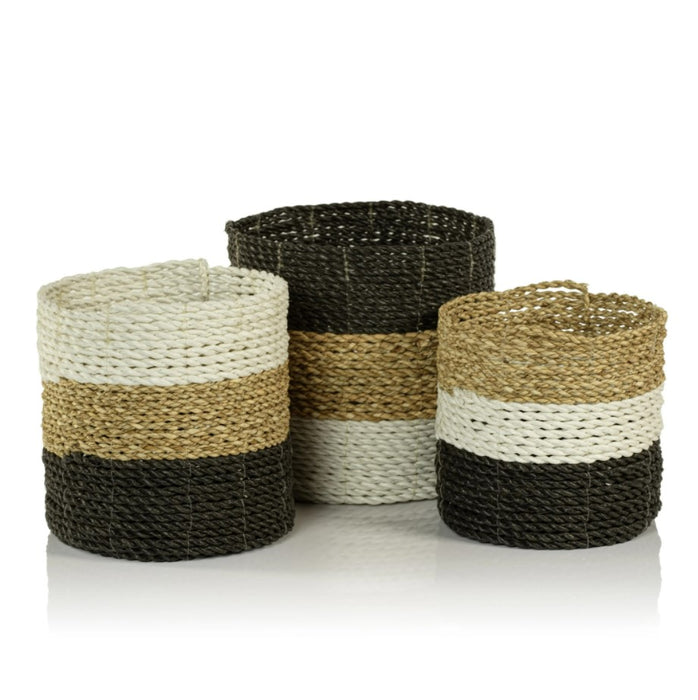 Monterey Seagrass 3-Tone Baskets