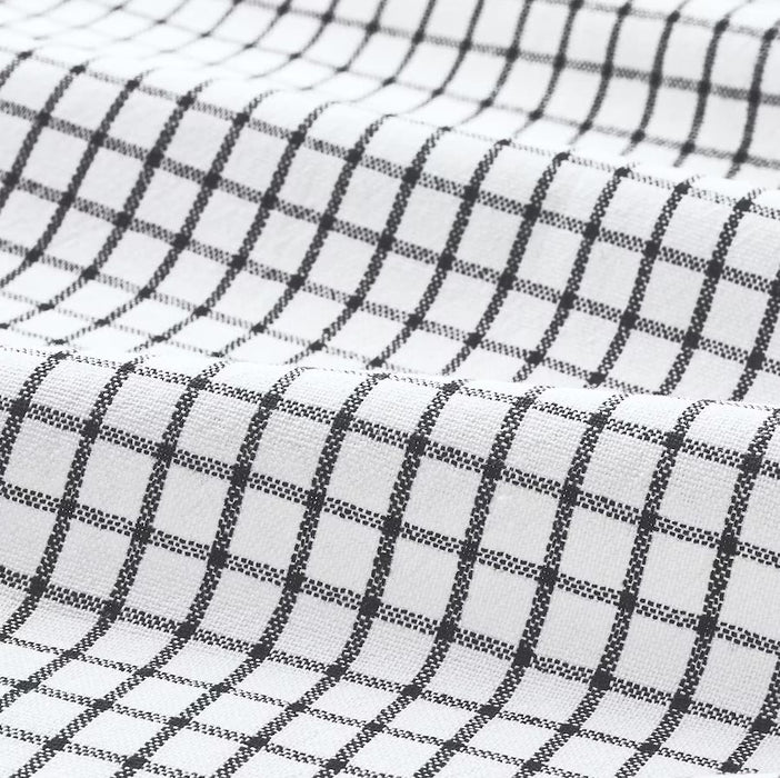 White & Dark Grey Patterned Dish Towel