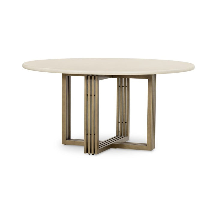 Mia Round Dining Table - Parchment White