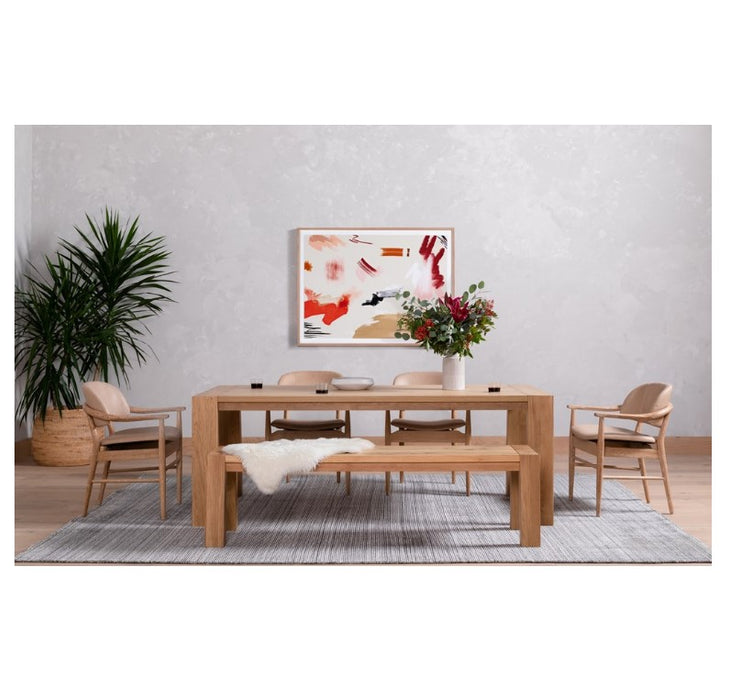 Capra Dining Table - Light Oak Resin