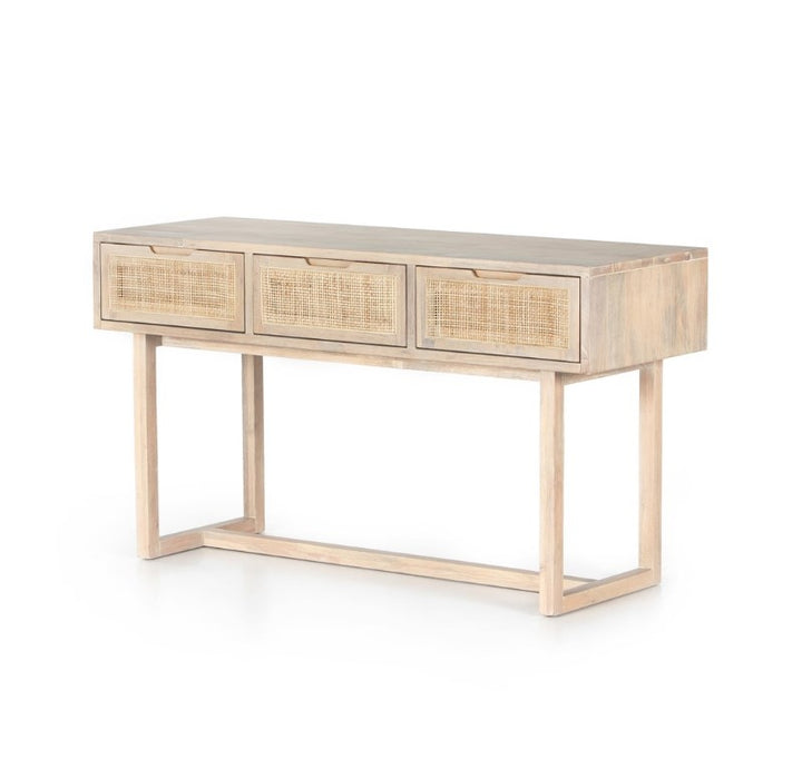 Clarita Console Table - White Wash Mango