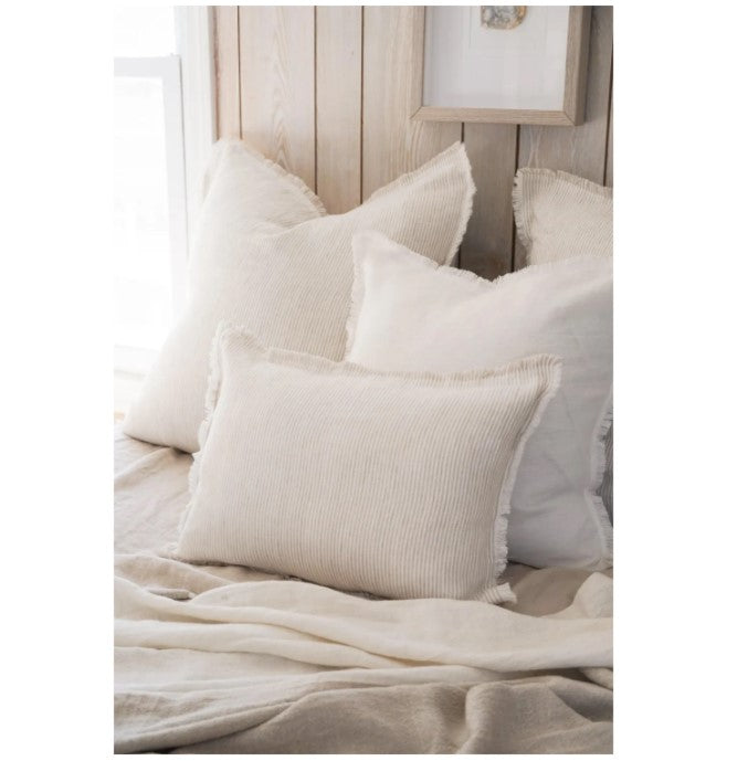 Natural Beige & White Pillow