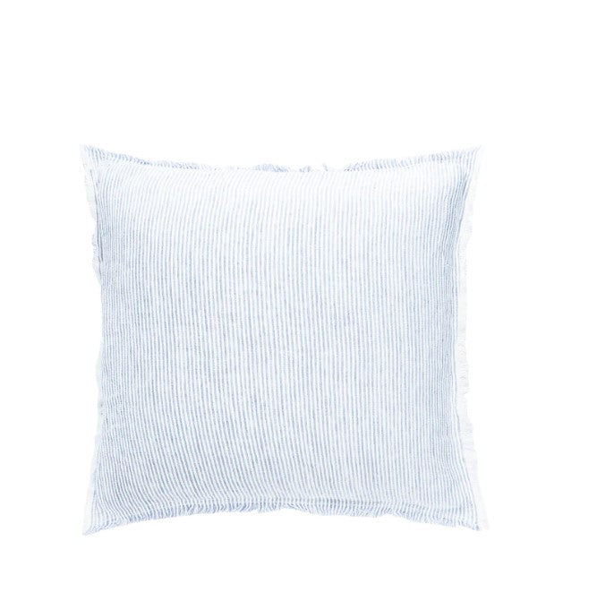 Sky Blue & White Striped Pillow