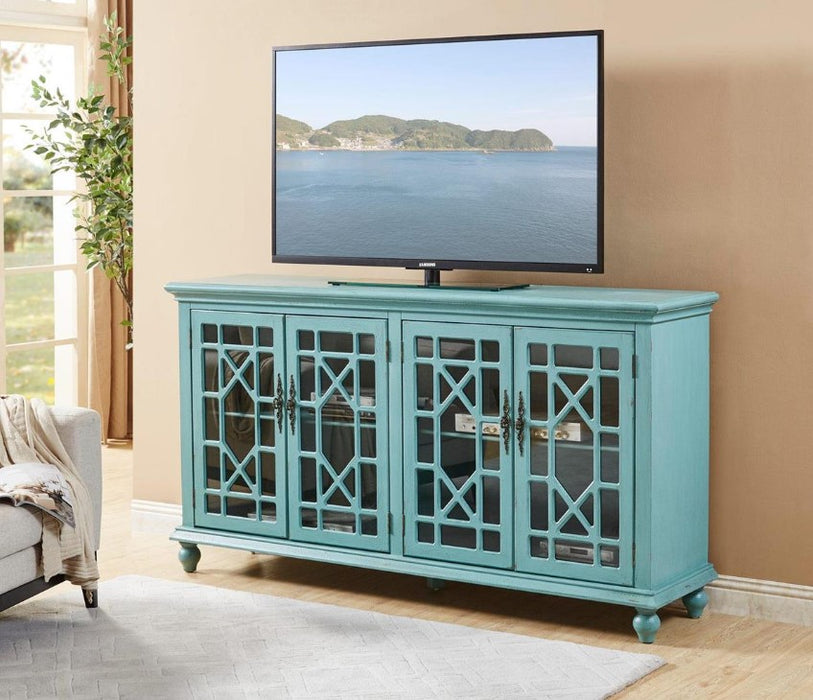 Bayberry Blue Four-Door Credenza